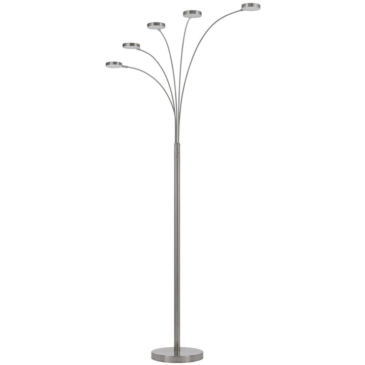 ##Antique Hardware## MALIBU INTERGRATED LED 8W X 5 METAL ARC FLOOR LAMP