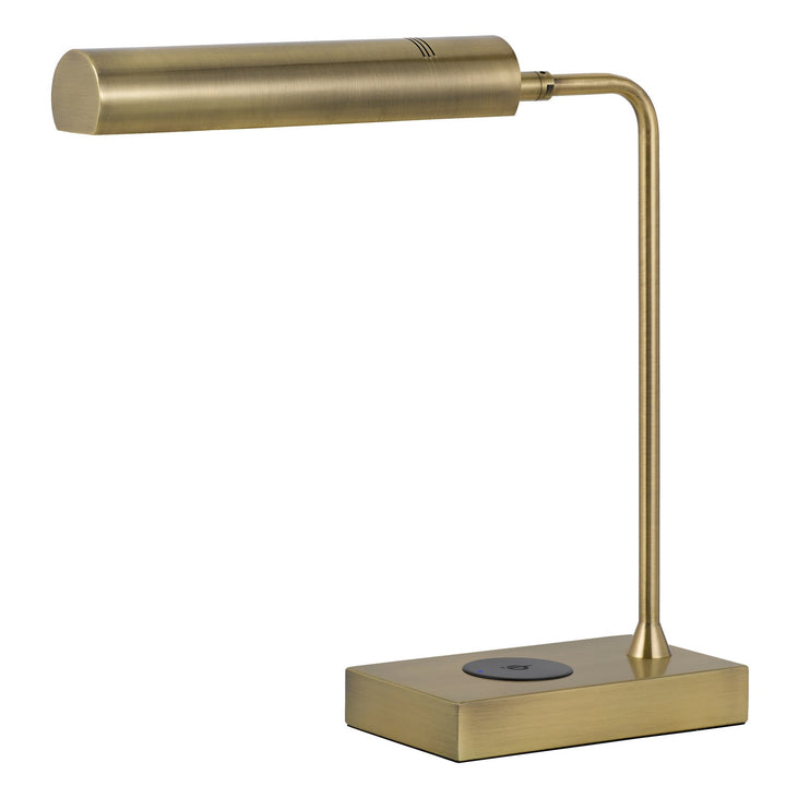 ##Antique Hardware## DELRAY 12W INTERGRATED LED METAL DESK LAMP WITH WIRELESS CHARGING PORT