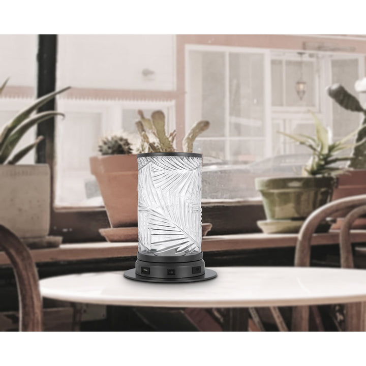 ##Antique Hardware## 2W CARRINGTON INTEGRATED LED ACCENT LAMP WITH GLASS SHADE