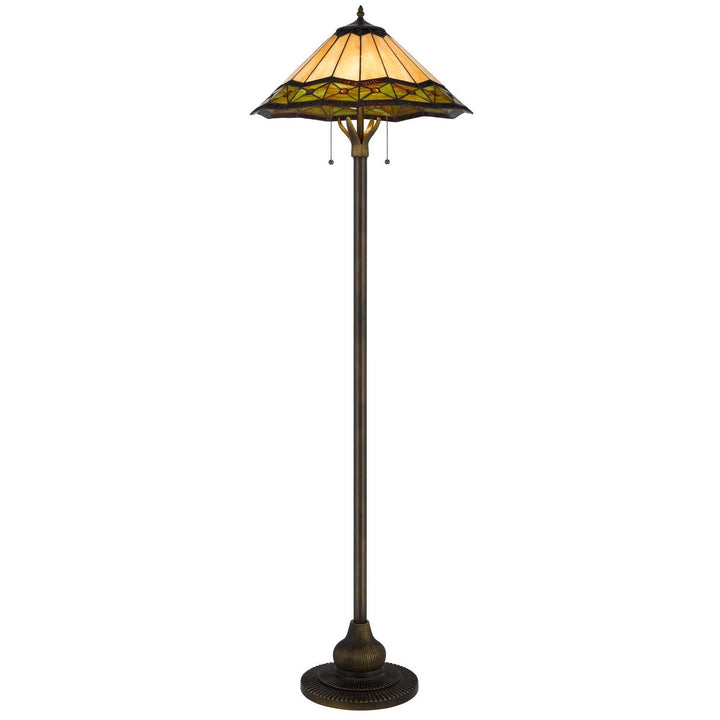 ##Antique Hardware## 60W X 2 ARMSCROFT TIFFANY FLOOR LAMP