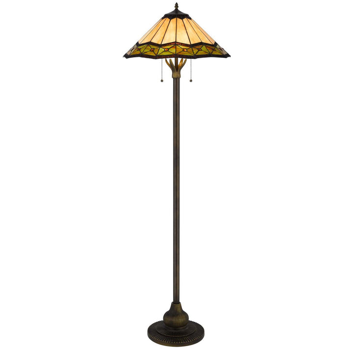 ##Antique Hardware## 60W X 2 ARMSCROFT TIFFANY FLOOR LAMP