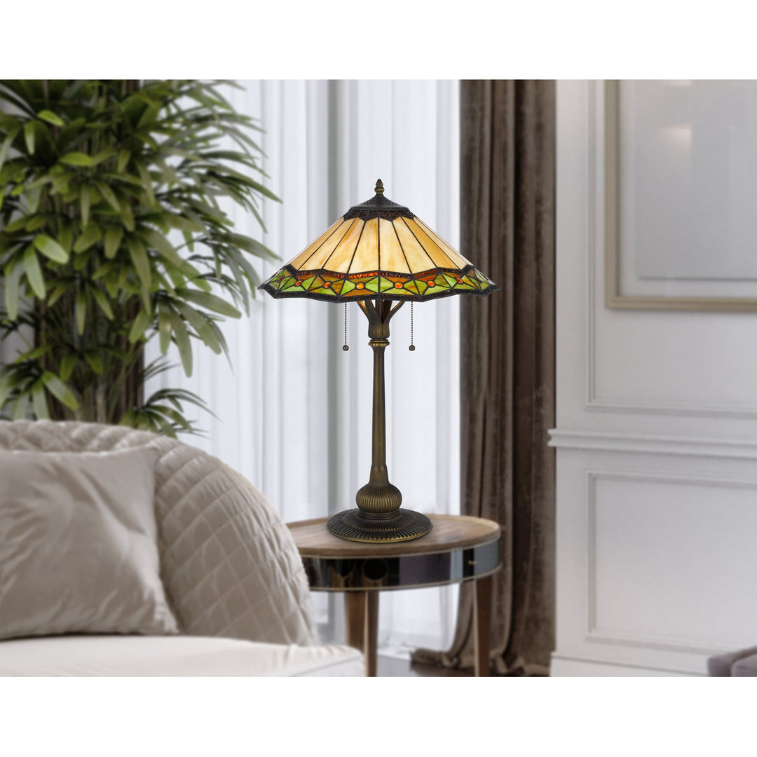Antique Hardware 60W X 2 ARMSCROFT TIFFANY TABLE LAMP Table Lamp