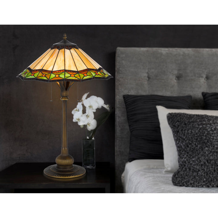 Antique Hardware 60W X 2 ARMSCROFT TIFFANY TABLE LAMP Table Lamp