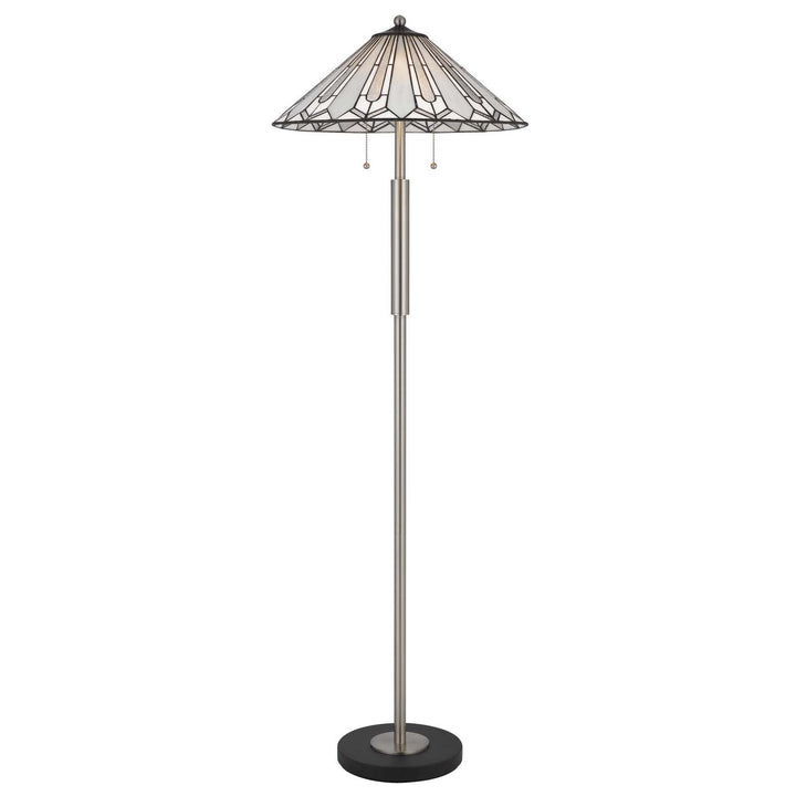##Antique Hardware## 60W X 2 MUIRFIELD TIFFANY FLOOR LAMP
