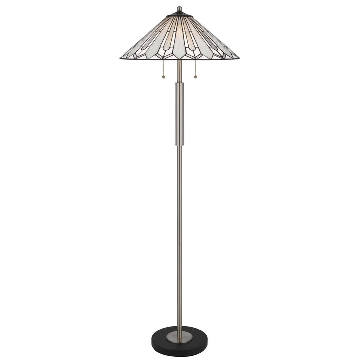 ##Antique Hardware## 60W X 2 MUIRFIELD TIFFANY FLOOR LAMP