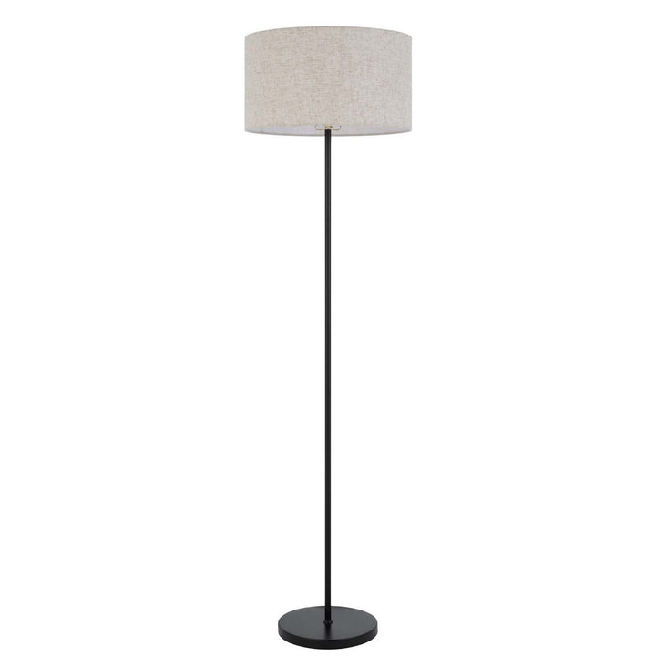 ##Antique Hardware## 150W 3 WAYT CROMWELL METAL FLOOR LAMP WITH LINEN SHADE