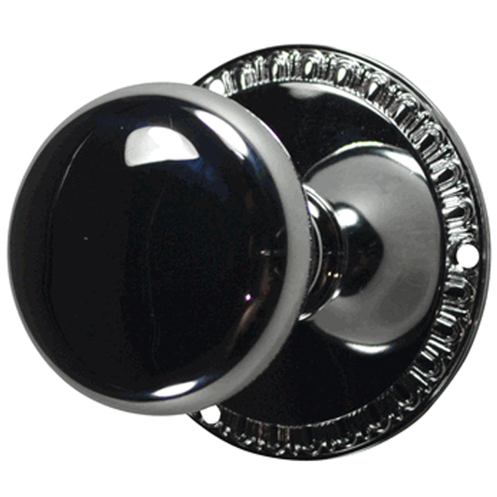 Antique Hardware Egg & Dart Rosette Door Set with Round Brass Door Knobs (Several Finishes Available) Door Knobs Satin Nickel