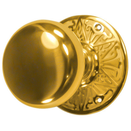 Lancaster Door Set With Round Brass Knob (Several Finishes Available)