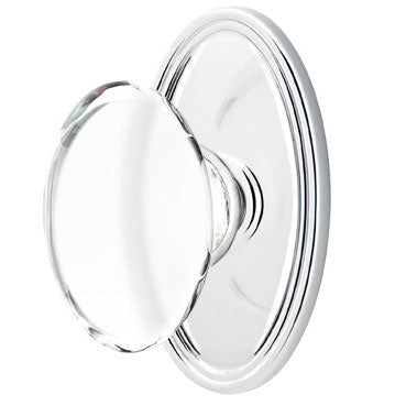 ##Antique Hardware## Crystal Hampton Door Knob Set With Oval Rosette (Several Finish Options)