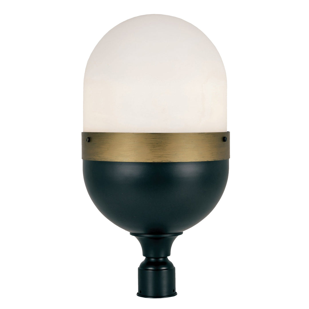 ##Antique Hardware## Brian Patrick Flynn Capsule 3 Light Matte Black + Textured Gold Outdoor Post