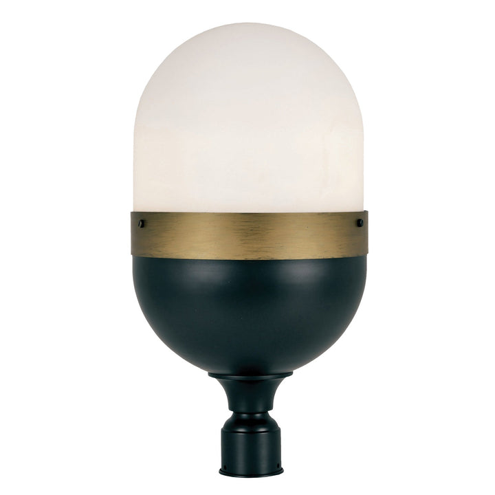 ##Antique Hardware## Brian Patrick Flynn Capsule 3 Light Matte Black + Textured Gold Outdoor Post