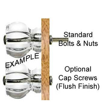 ##Antique Hardware## 1 1/2 Inch Depression Hexagon Glass Cabinet and Furniture Knobs (Several Colors Available)