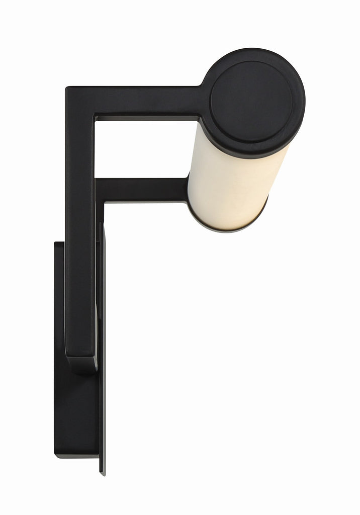 ##Antique Hardware## Clinton Integrated LED Matte Black Bathroom Vanity