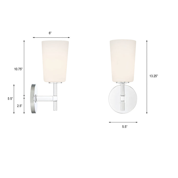 Antique Hardware Colton 1 Light Polished Chrome Bathroom Vanity Bath and Vanity