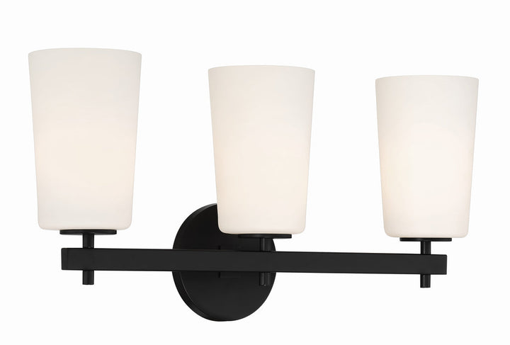 Antique Hardware Colton 3 Light Black Bathroom Vanity Bath and Vanity