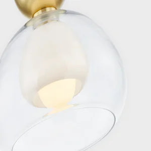 ##Antique Hardware## Cortney Semi Flush