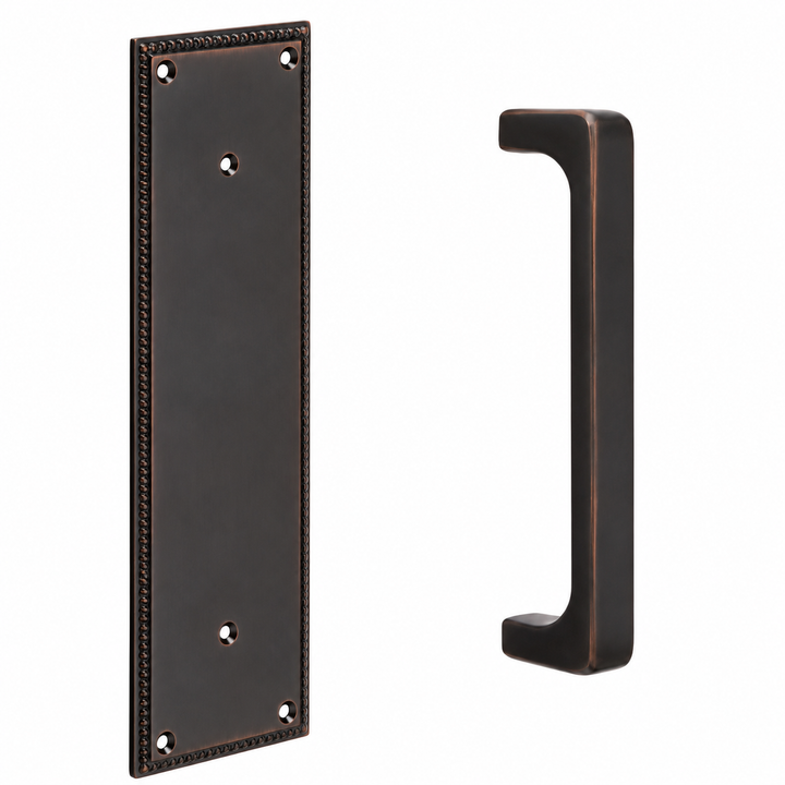 12 Inch Solid Brass Knoxville Baden Pull Plate Set