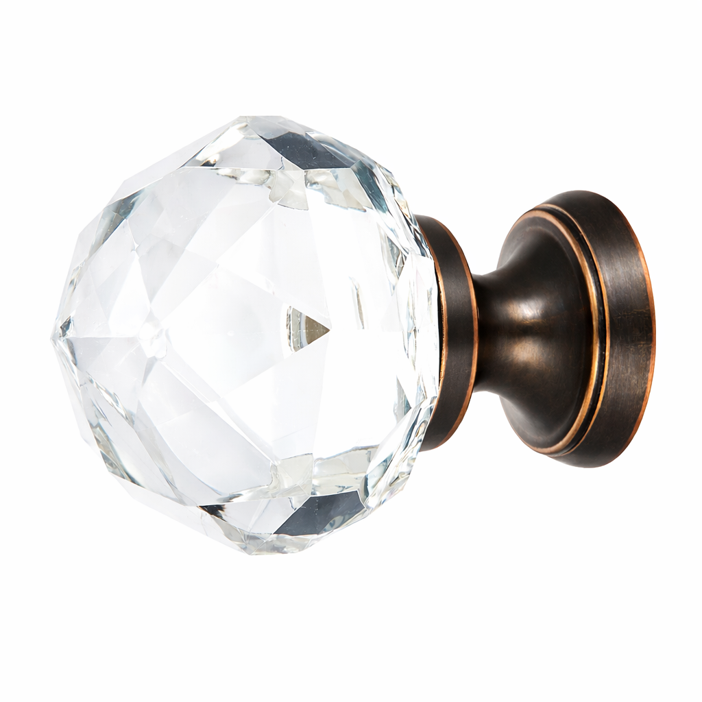 1 Inch Crystal Glass Diamond Cabinet & Furniture Knob