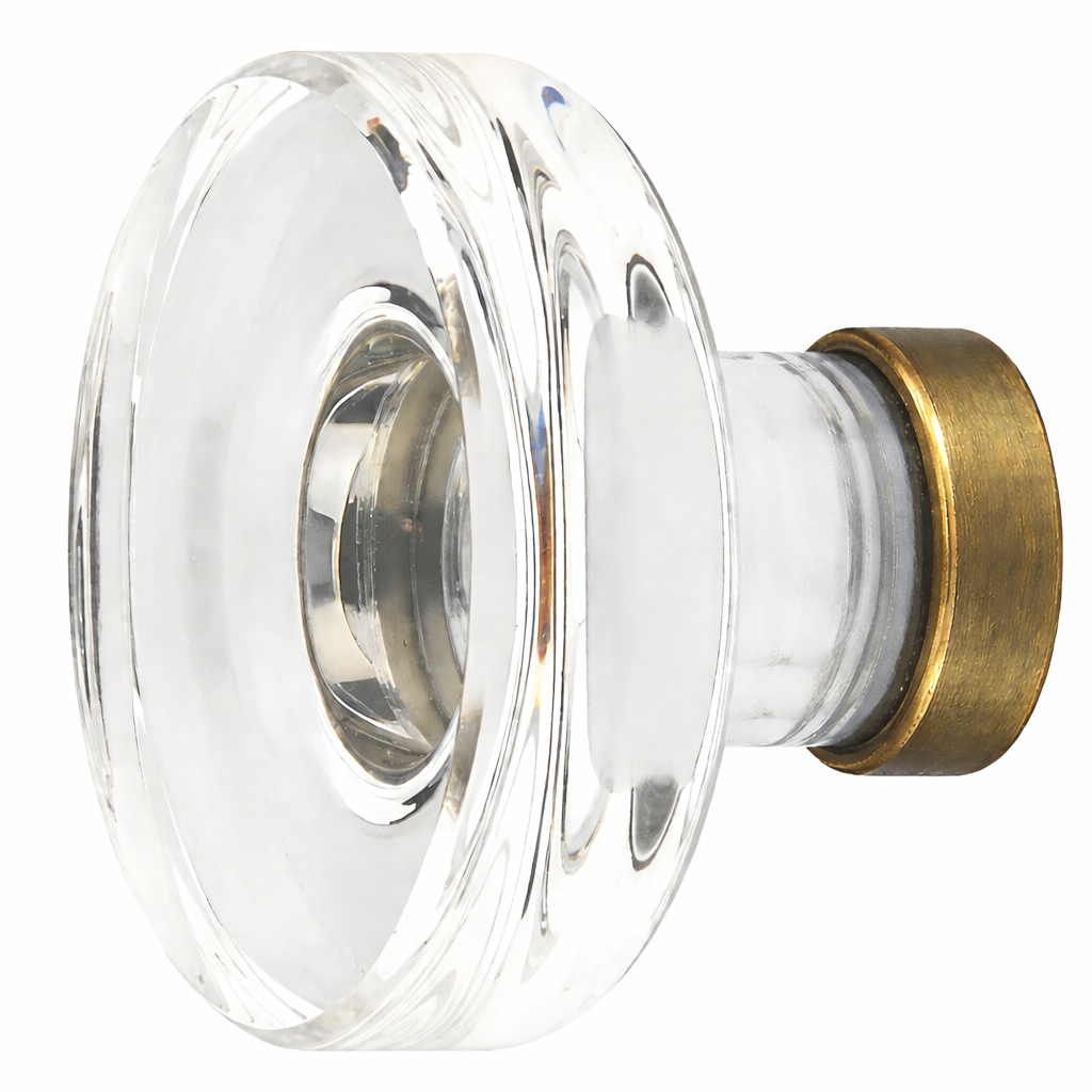 1 3/4 Inch Clear Crystal Glass Grayson Cabinet & Furniture Knob