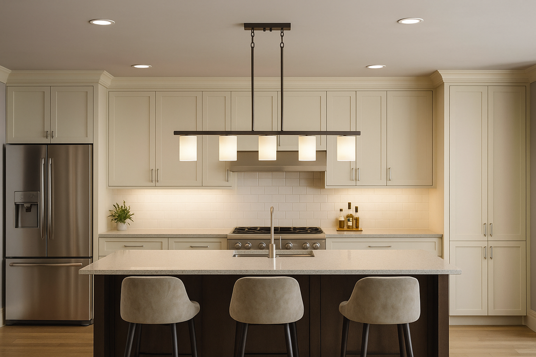 Astoria 5-Light Dinette Chandelier – Olde Bronze with Satin Opal Glass