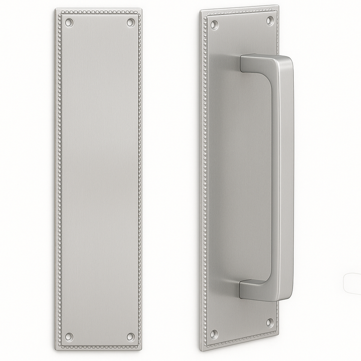12 Inch Solid Brass Knoxville Brisbane Push & Pull Door Set