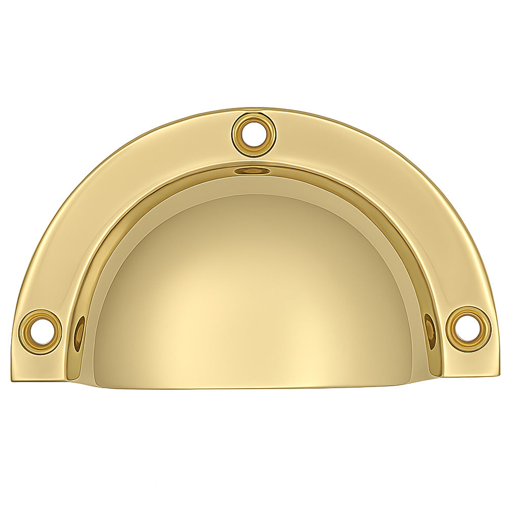 ##Antique Hardware## 3 1/2 Inch (3 Inch c-c) Solid Brass Traditional Cup Pull (Several Finishes Available)