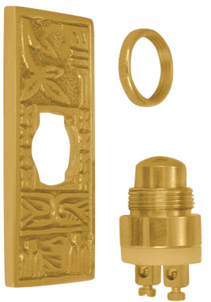 Solid Brass Broken Leaf Door Bell