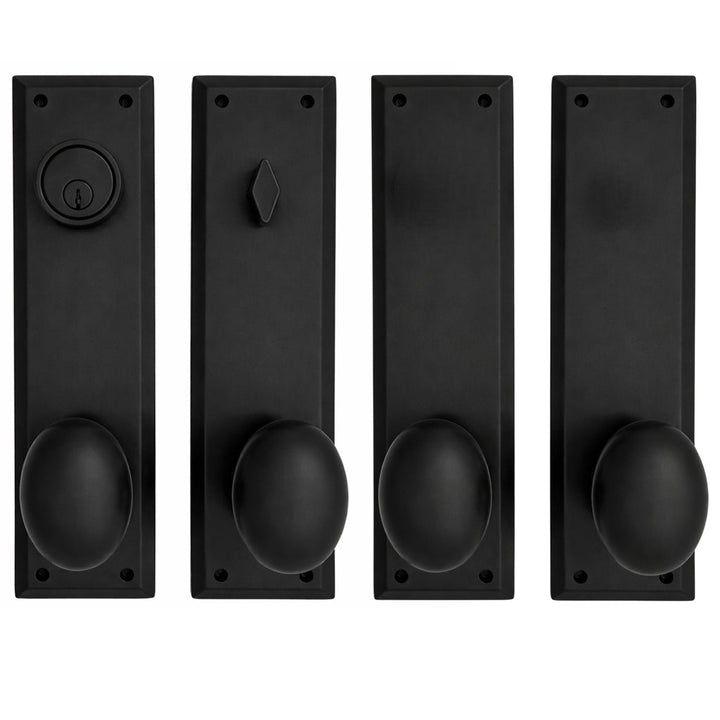 ##Antique Hardware## Quaker Style Double-Door Deadbolt Entryway Set (Several Knob & Finish Options)