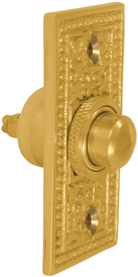 Solid Brass Rice Pattern Door Bell (Several Finishes Available)