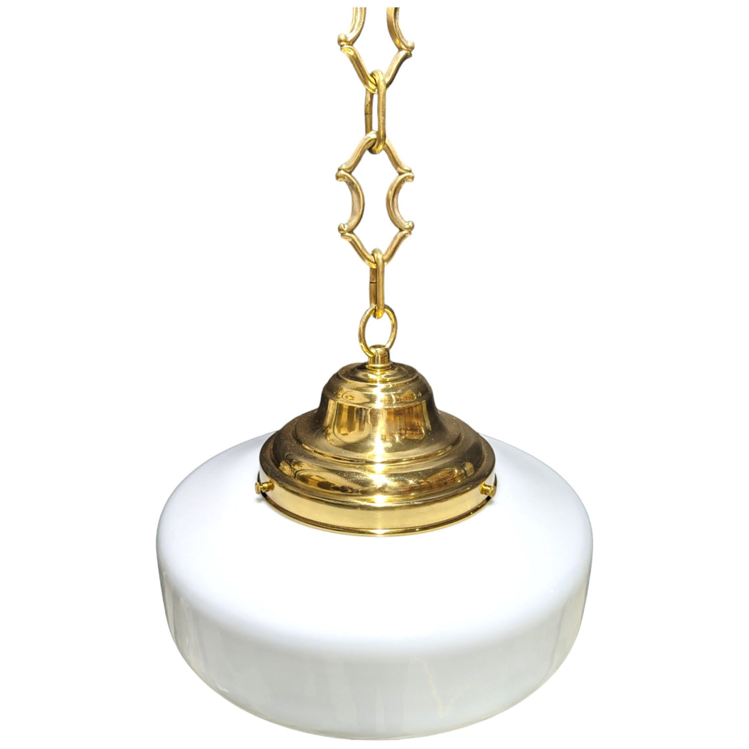 Antique Hardware 28 1/2 Inch Manhattan Skyscraper Nouveau Style Chain Light (Polished Brass Finish) 