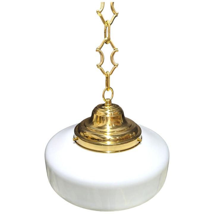 Antique Hardware 28 1/2 Inch Manhattan Skyscraper Nouveau Style Chain Light (Polished Brass Finish) 