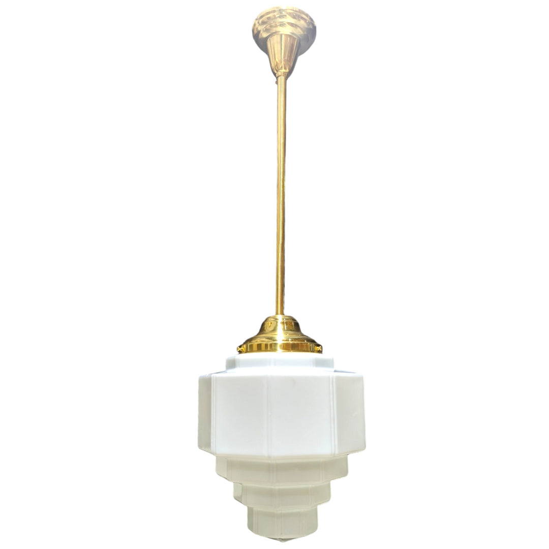 Antique Hardware 39 1/2 Inch Manhattan Skyscraper Grandeur Style Bar Light (Polished Brass Finish) 