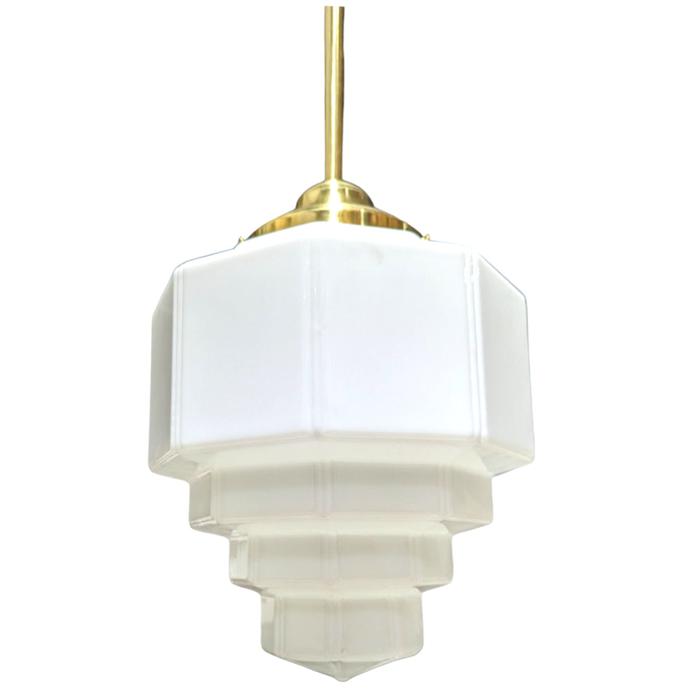 Antique Hardware 39 1/2 Inch Manhattan Skyscraper Grandeur Style Bar Light (Polished Brass Finish) 