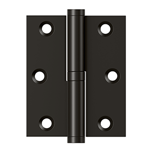 3 Inch x 2 1/2 Inch Solid Brass Lift-Off Hinge (Several Finishes Available)