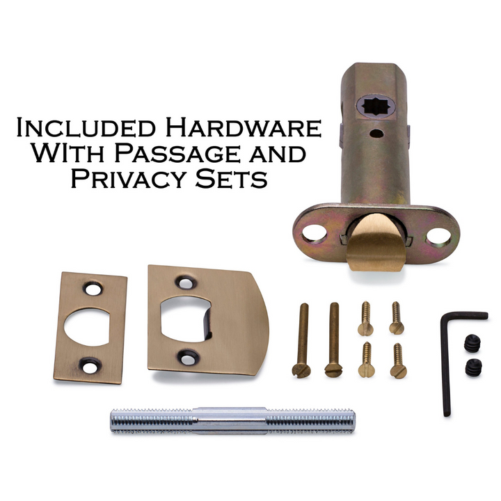 ##Antique Hardware## Arts & Crafts Backplate Door Set with Octagon Crystal Door Knobs (Several Finishes Available)