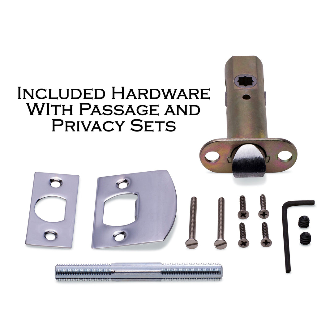 Antique Hardware Egg & Dart Rosette Door Set with Round Brass Door Knobs (Several Finishes Available) Door Knobs Satin Nickel