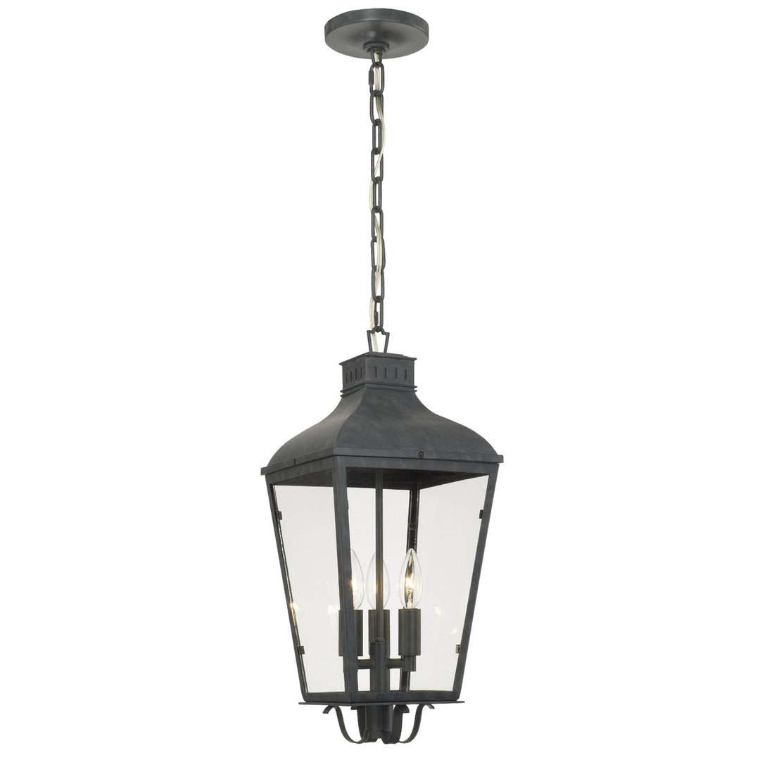 ##Antique Hardware## Dumont 3 Light Graphite Outdoor Pendant