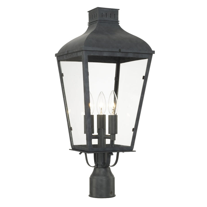 ##Antique Hardware## Dumont 3 Light Graphite Outdoor Post