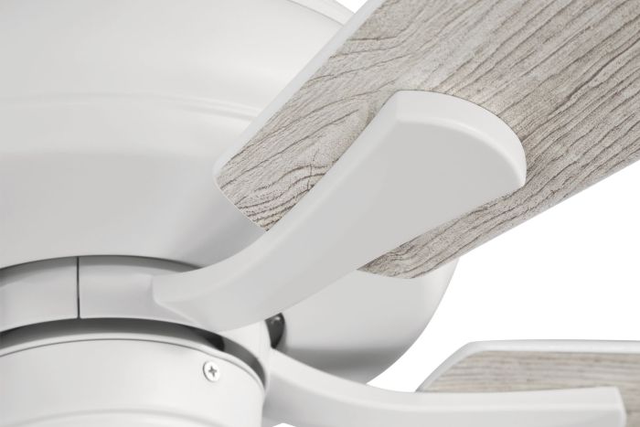 ##Antique Hardware## 52" Eos in White w/ White/Washed Oak Blades