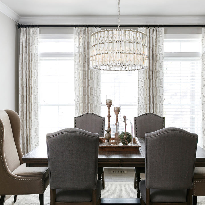 ##Antique Hardware## Libby Langdon Elliot 6 Light Polished Nickel Chandelier