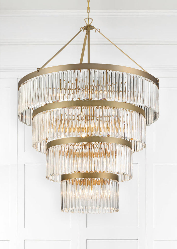 ##Antique Hardware## Emory 22 Light Modern Gold Chandelier