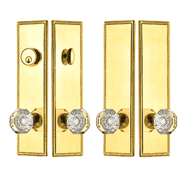 Georgian Roped Double Door Deadbolt Entryway Set