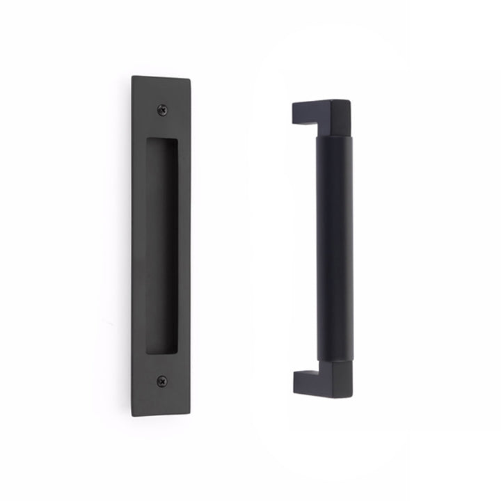 ##Antique Hardware## 10 Inch Solid Brass Modern Rectangular Hercules Smooth Door Pull Set