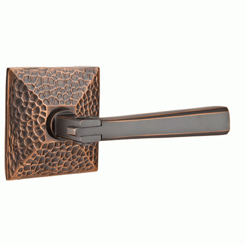 ##Antique Hardware## Arts & Crafts Lever With Hammered Rosette (Several Finish Options)