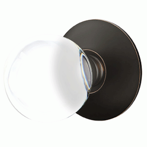 ##Antique Hardware## Crystal Bristol Door Knob Set With Modern Rosette (Several Finish Options)