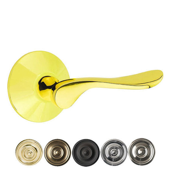 Antique Hardware Emtek Solid Brass Luzern Lever With Modern Rosette (Several Finish Options) EMTEK LEVER DOOR KNOB