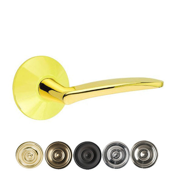 ##Antique Hardware## Emtek Solid Brass Poseidon Lever With Modern Rosette (Several Finish Options)