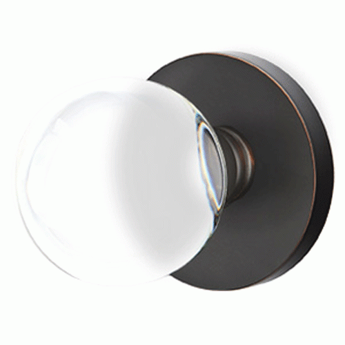 ##Antique Hardware## Crystal Bristol Door Knob Set With Disk Rosette (Several Finish Options)