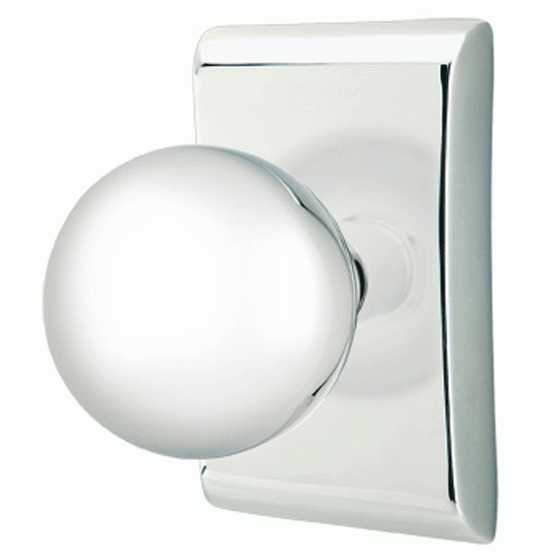 ##Antique Hardware## Emtek Solid Brass Orb Door Knob Set With Neos Rosette