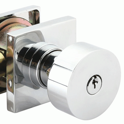 ##Antique Hardware## Emtek Solid Brass Key In Round Door Knob Set With Square Rosette